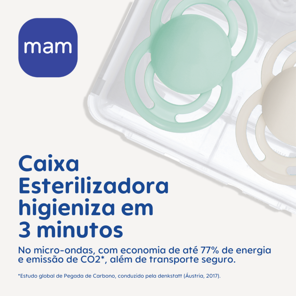 Chupeta MAM Perfect 6+ Meses Rosa com Caixa Esterilizadora