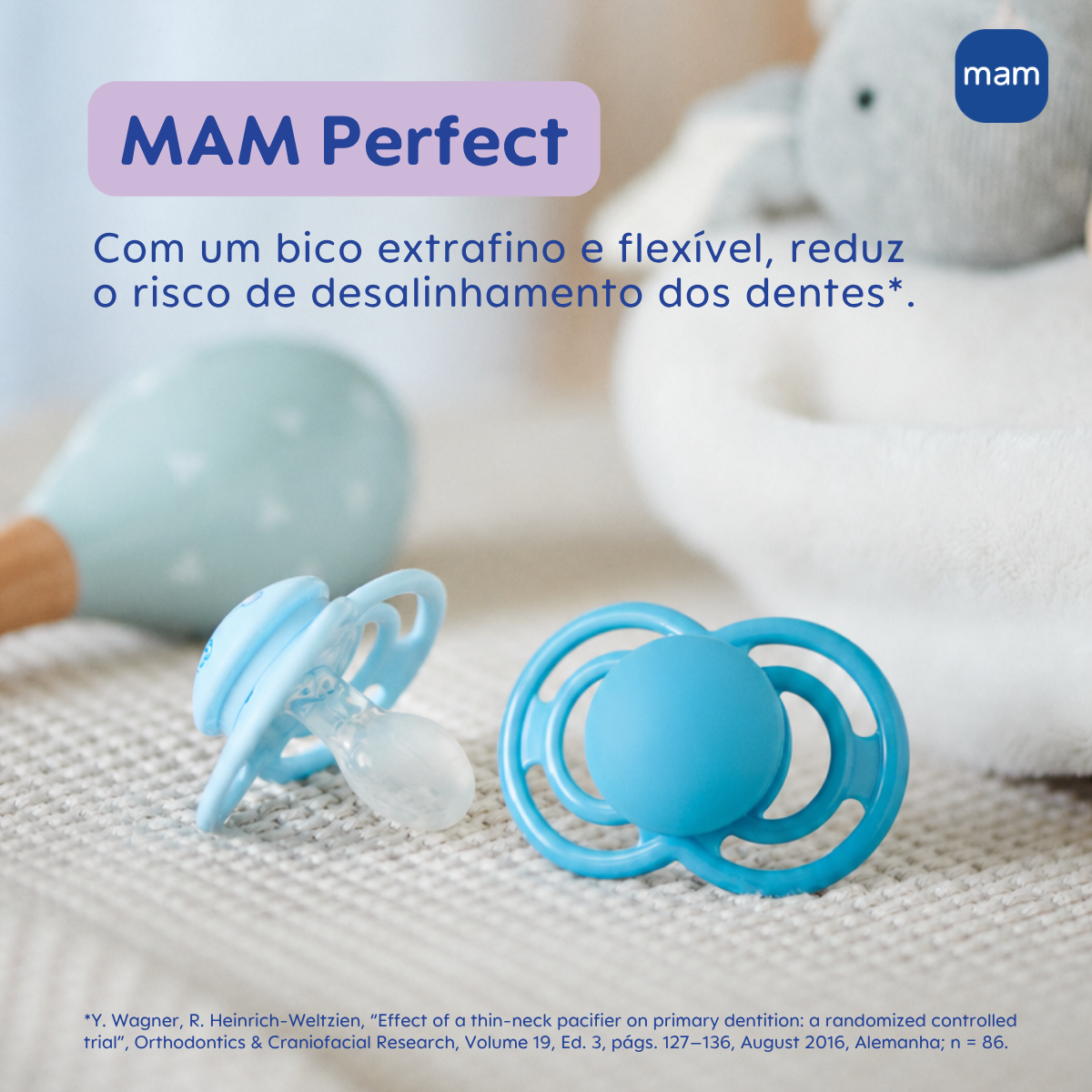 Chupeta MAM Perfect 6+ Meses Rosa com Caixa Esterilizadora