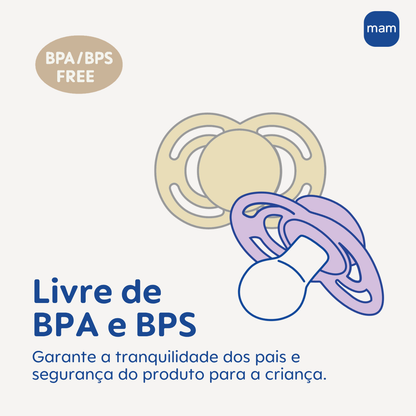 Chupeta MAM Perfect 6+ Meses Rosa com Caixa Esterilizadora