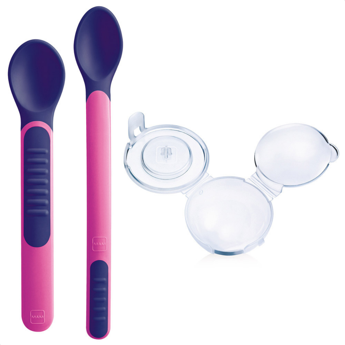 Kit de Colheres Infantis Termossensível MAM Rosa
