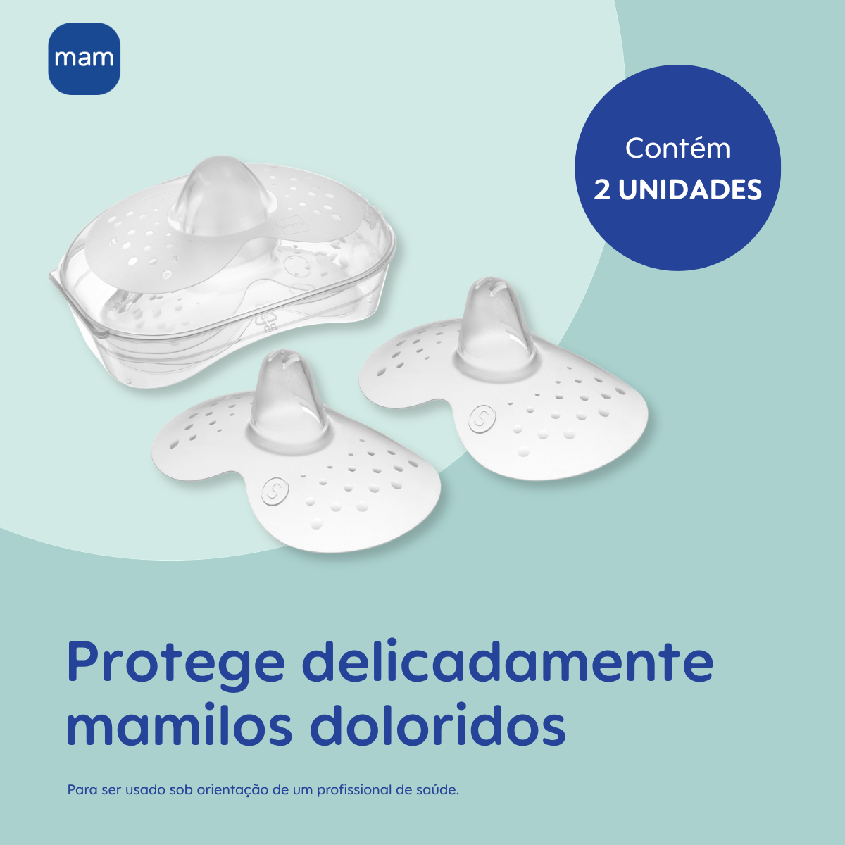 Protetor de Seios MAM Tamanho Pequeno Silicone Extrafino e Macio 2 Unidades