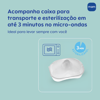 Protetor de Seios MAM Tamanho Pequeno Silicone Extrafino e Macio 2 Unidades