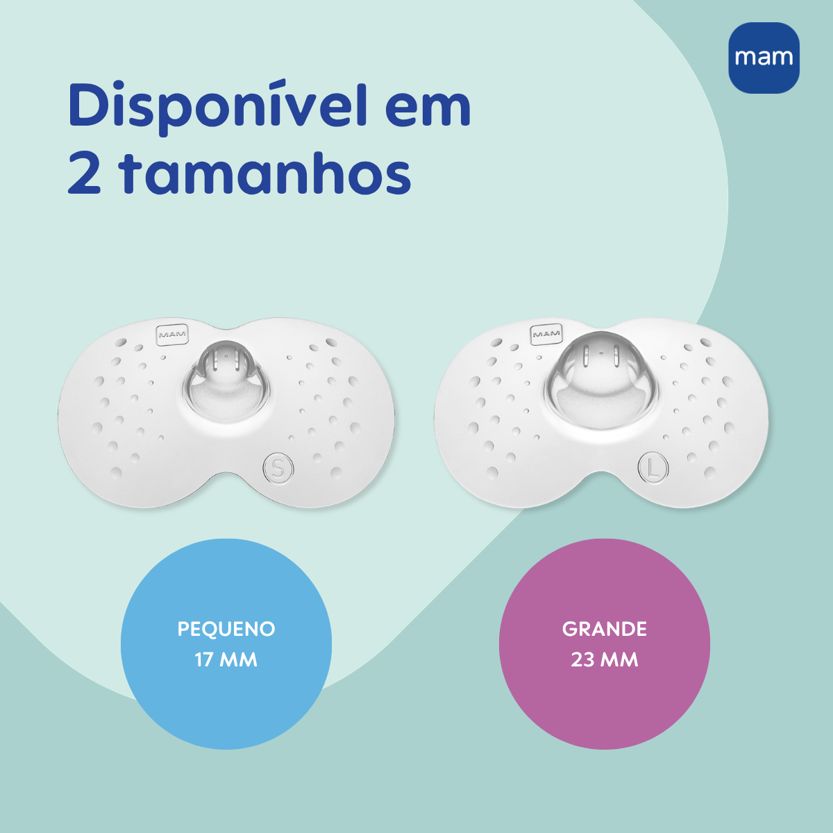 Protetor de Seios MAM Tamanho Pequeno Silicone Extrafino e Macio 2 Unidades