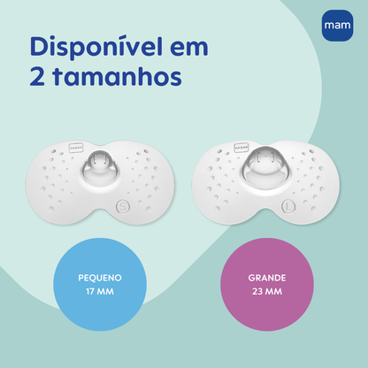 Protetor de Seios MAM Tamanho Pequeno Silicone Extrafino e Macio 2 Unidades