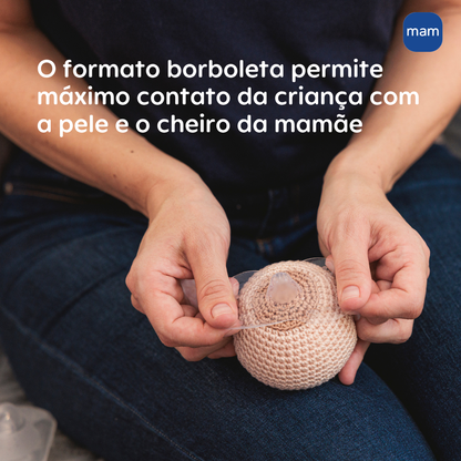 Protetor de Seios MAM Tamanho Grande Silicone Extrafino e Macio 2 Unidades