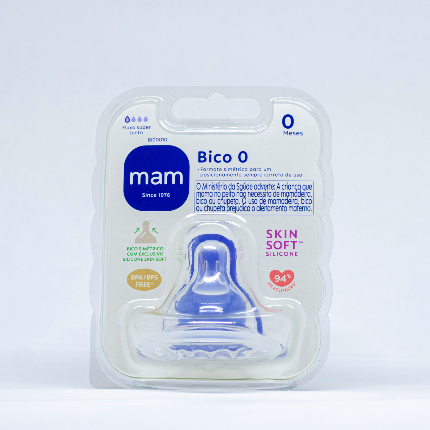 Bico nº 0 para Mamadeira MAM em Silicone Fluxo Super Lento 0+ Meses