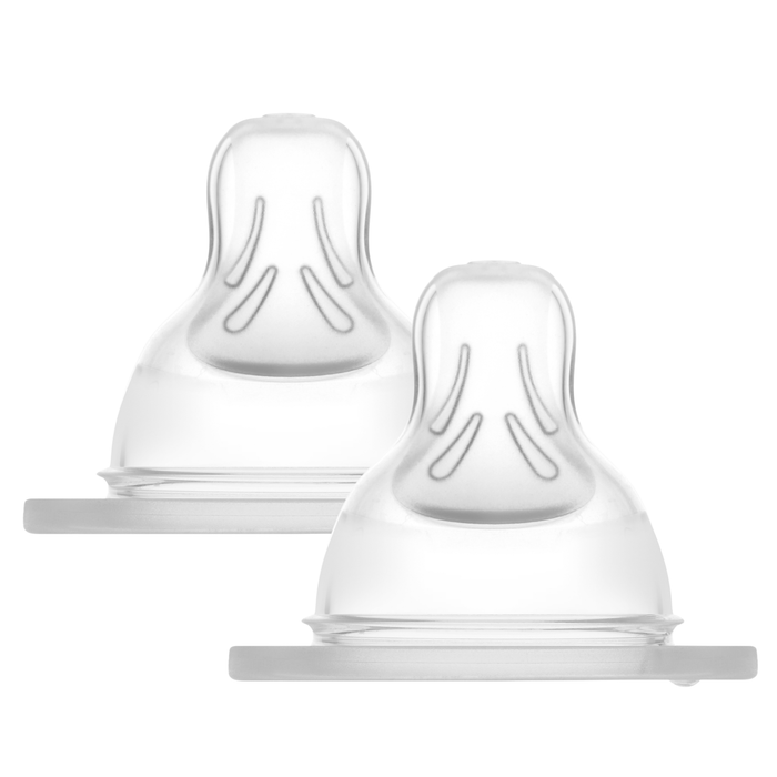 Kit 2 Bicos nº 2 para Mamadeira MAM em Silicone Fluxo Médio 2+ Meses