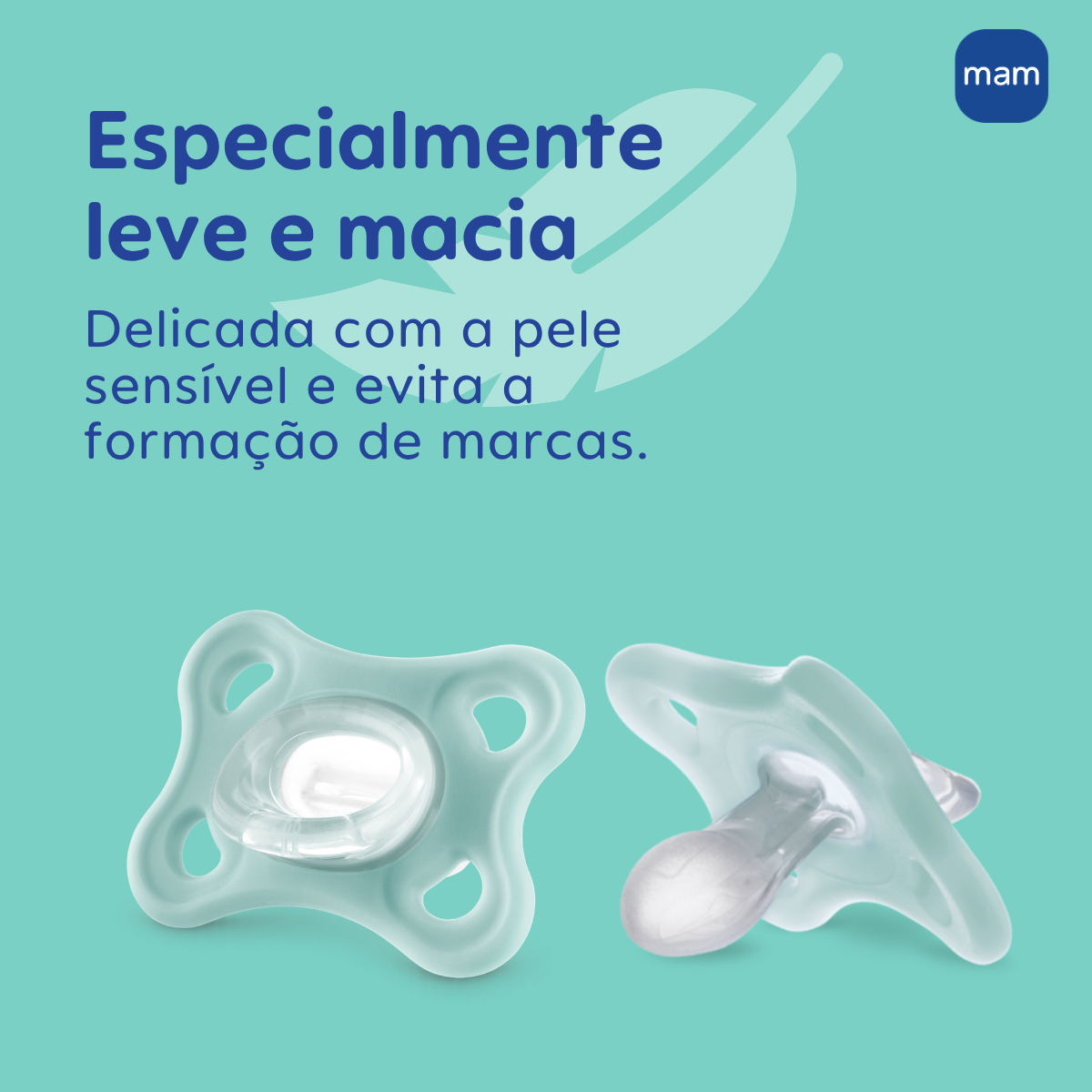 Chupeta MAM Comfort 100% Silicone 0-6 Meses Azul com Caixa Esterilizadora