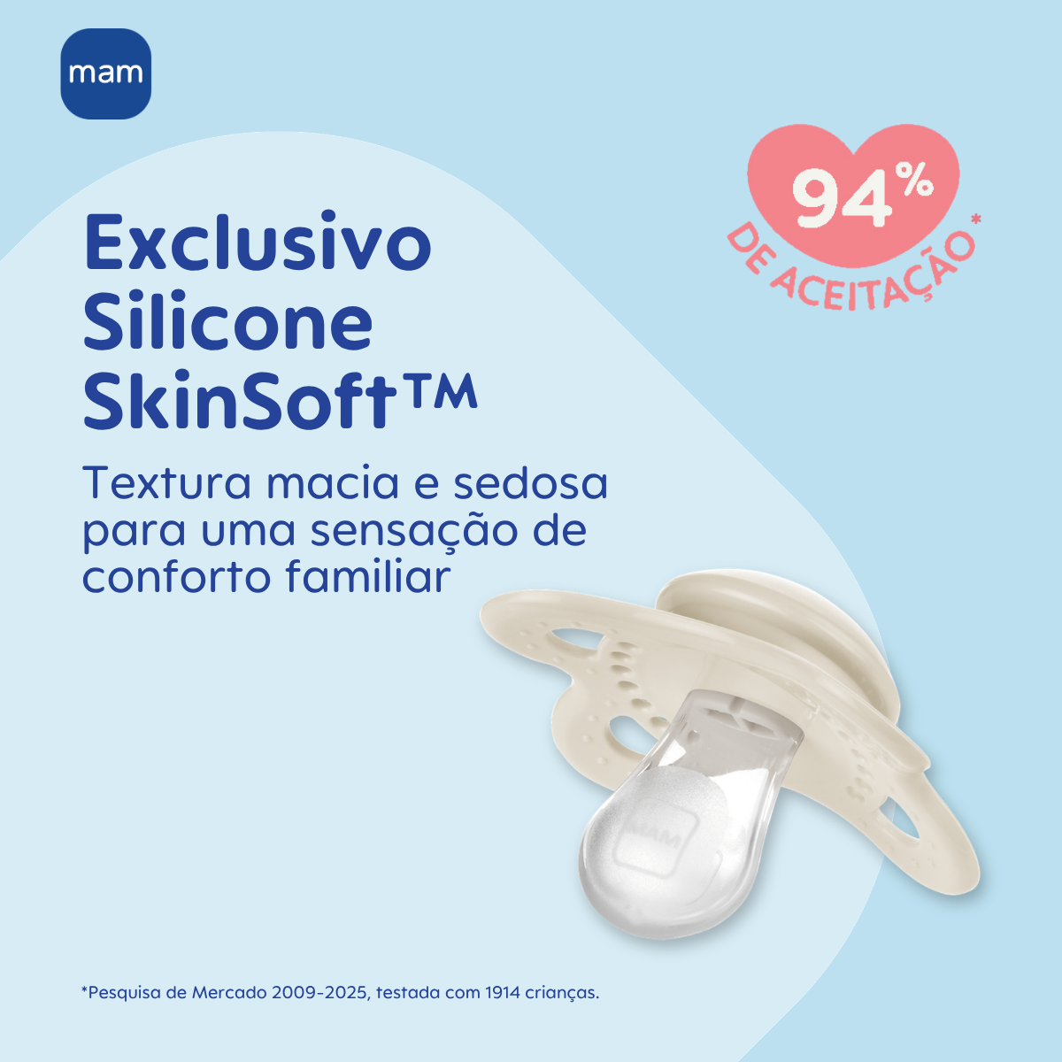 Chupeta MAM Original 0-6 Meses Neutra com Caixa Esterilizadora