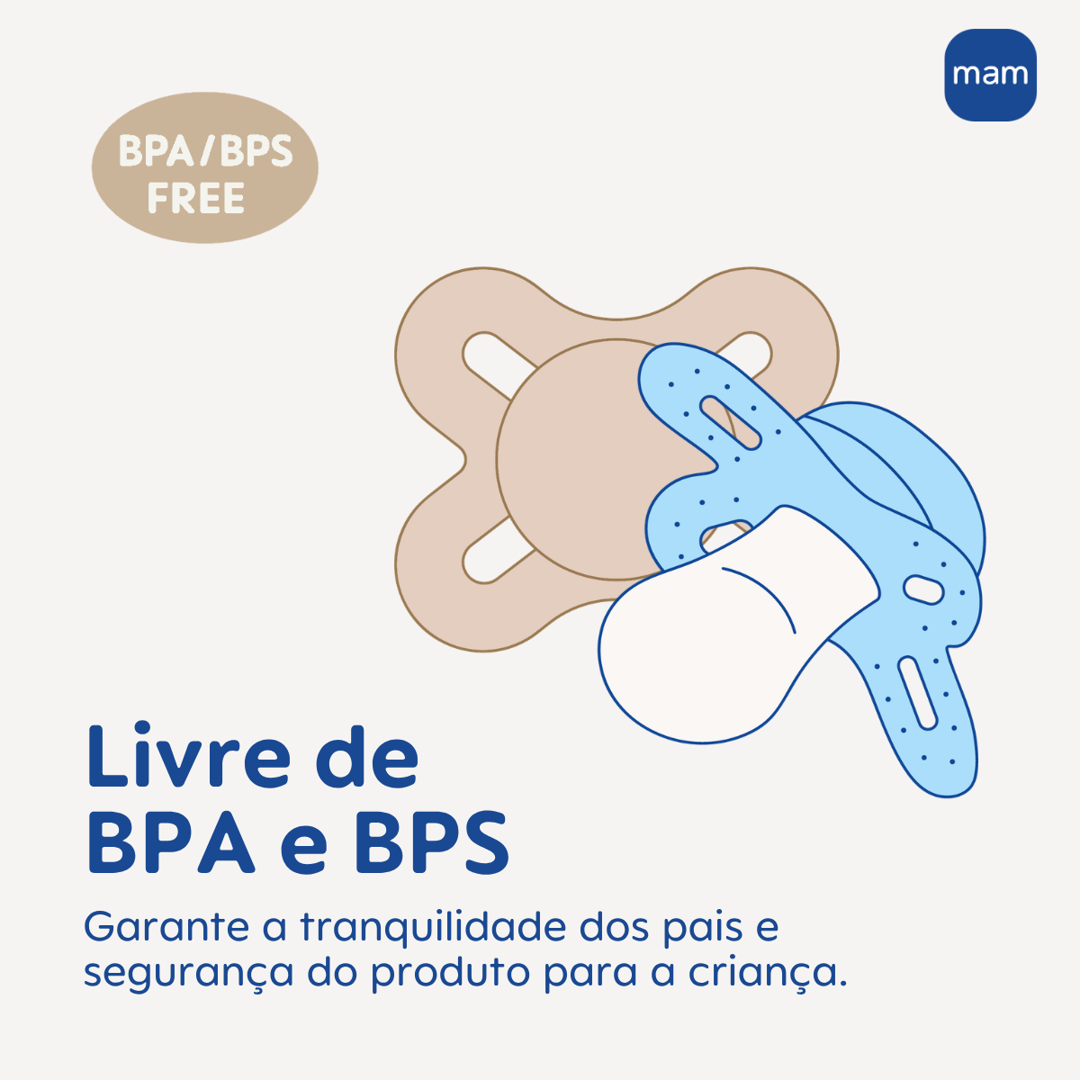 Chupeta MAM Original Start Night 0-2 Meses Lilás com Botão Brilha no Escuro e Caixa Esterilizadora