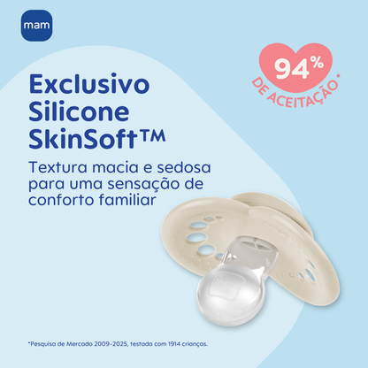 Chupeta MAM Original 6+ Meses com Caixa Esterilizadora Embalagem Dupla