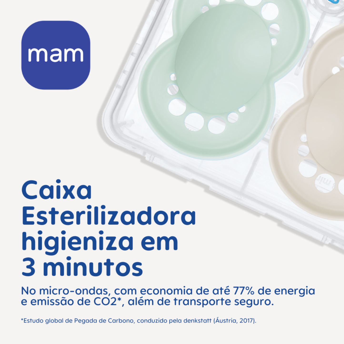 Chupeta MAM Original Day & Night 16+ Meses com Caixa Esterilizadora Embalagem Dupla