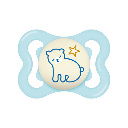 Chupeta MAM Supreme Night 0-6 Meses Azul com Caixa Esterilizadora