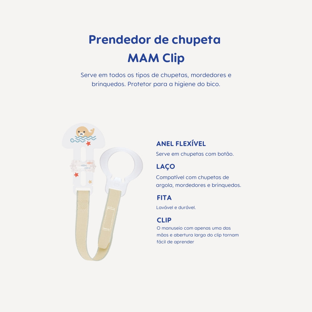 Prendedor de Chupetas MAM Clip Neutro