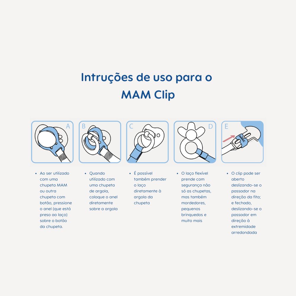 Prendedor de Chupetas MAM Clip It! Rosa