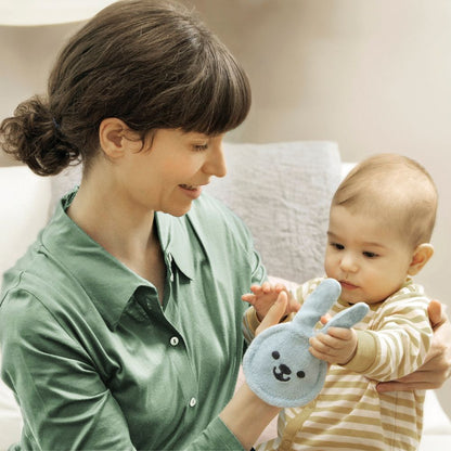 Luva de Cuidado Oral Infantil MAM Oral Care Rabbit 0+ Meses Rosa