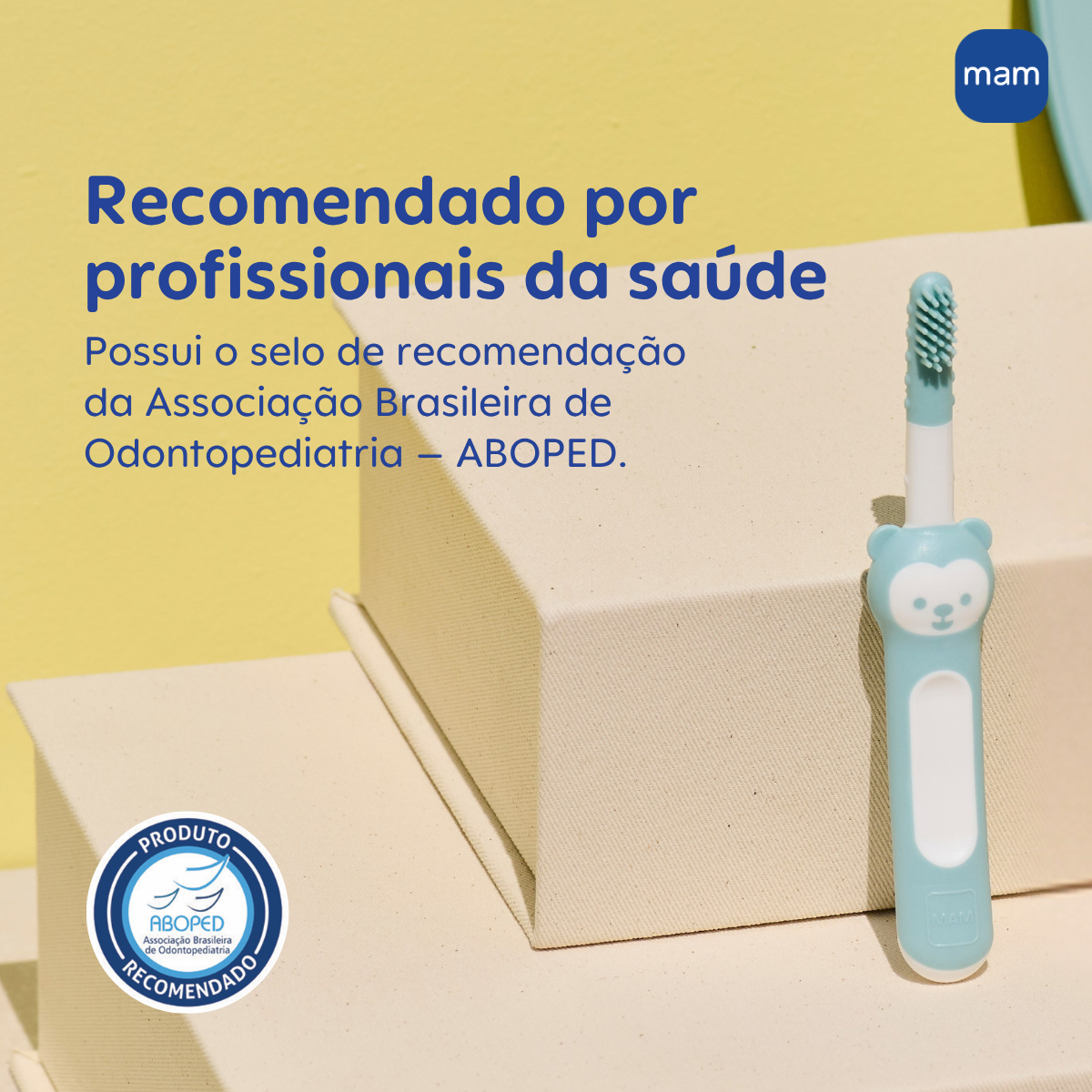 Escova Dental Massageadora MAM para Bebês 3+ Meses Rosa
