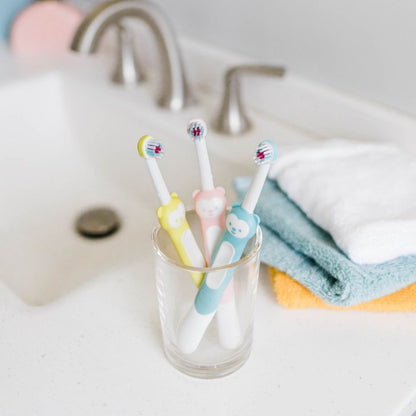 Escova Dental de Treinamento MAM para Bebês 5+ Meses Rosa