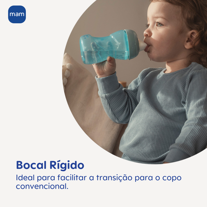 Copo de Transição MAM Fun to Drink Night 270ml Brilha no Escuro 8+ Meses Azul