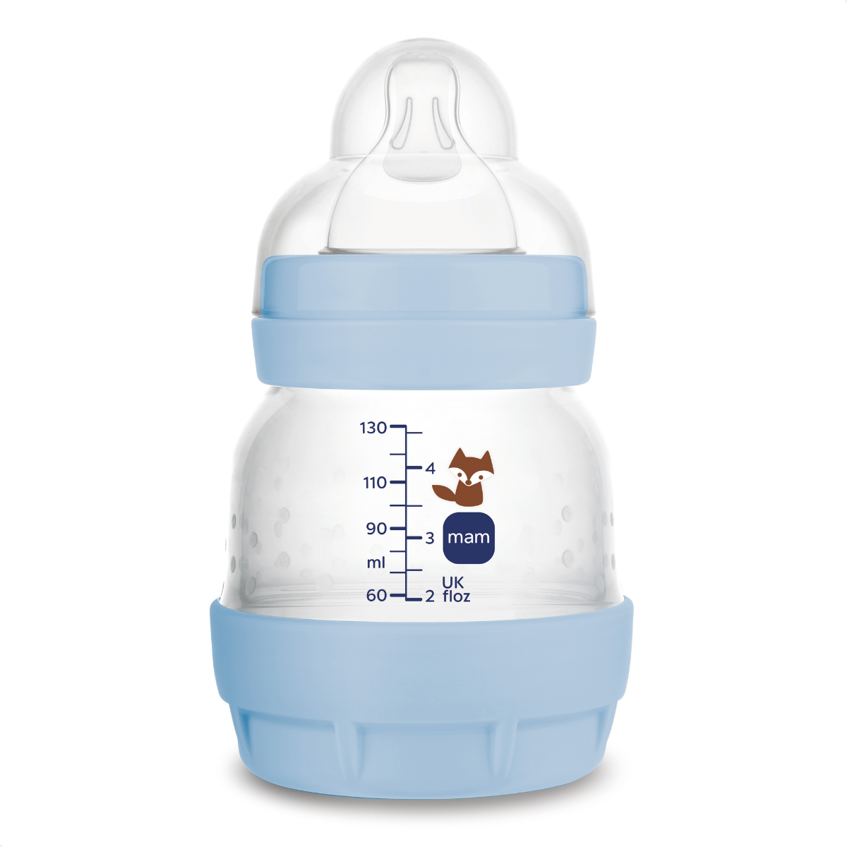 Mamadeira MAM Easy Start 130ml Anticólica e Autoesterilizável 0+ Meses Azul