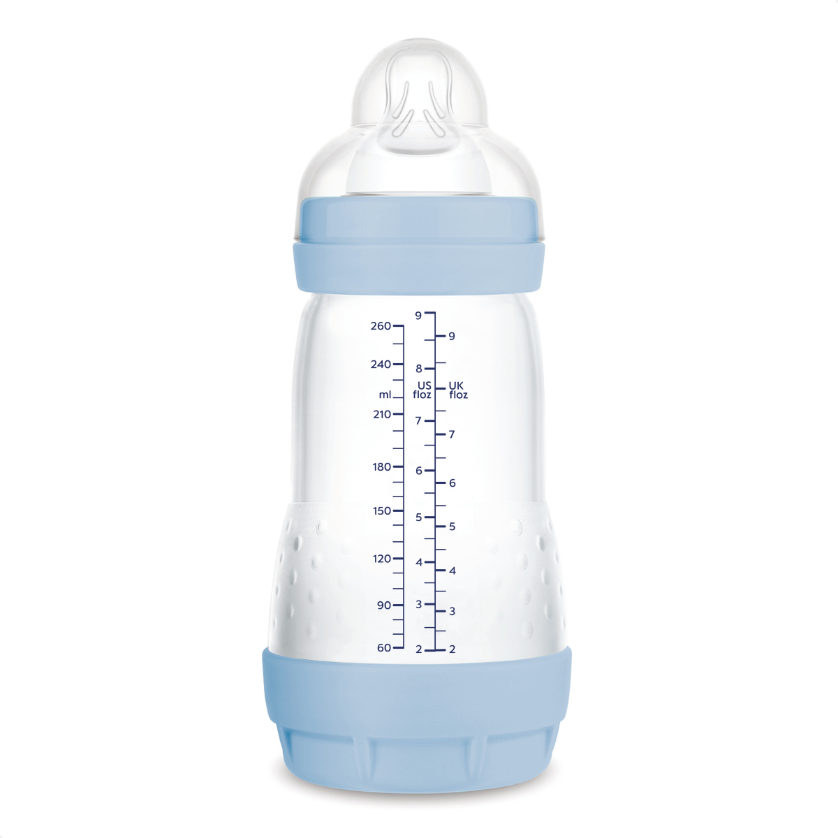 Mamadeira Mam Easy Start 260ml Anticólica e Autoesterilizável 2+ Meses Azul