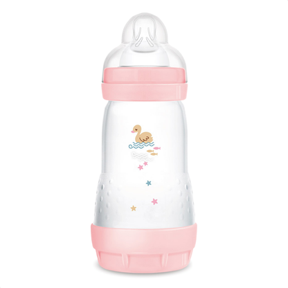 Mamadeira Mam Easy Start 260ml Anticólica e Autoesterilizável 2+ Meses Rosa