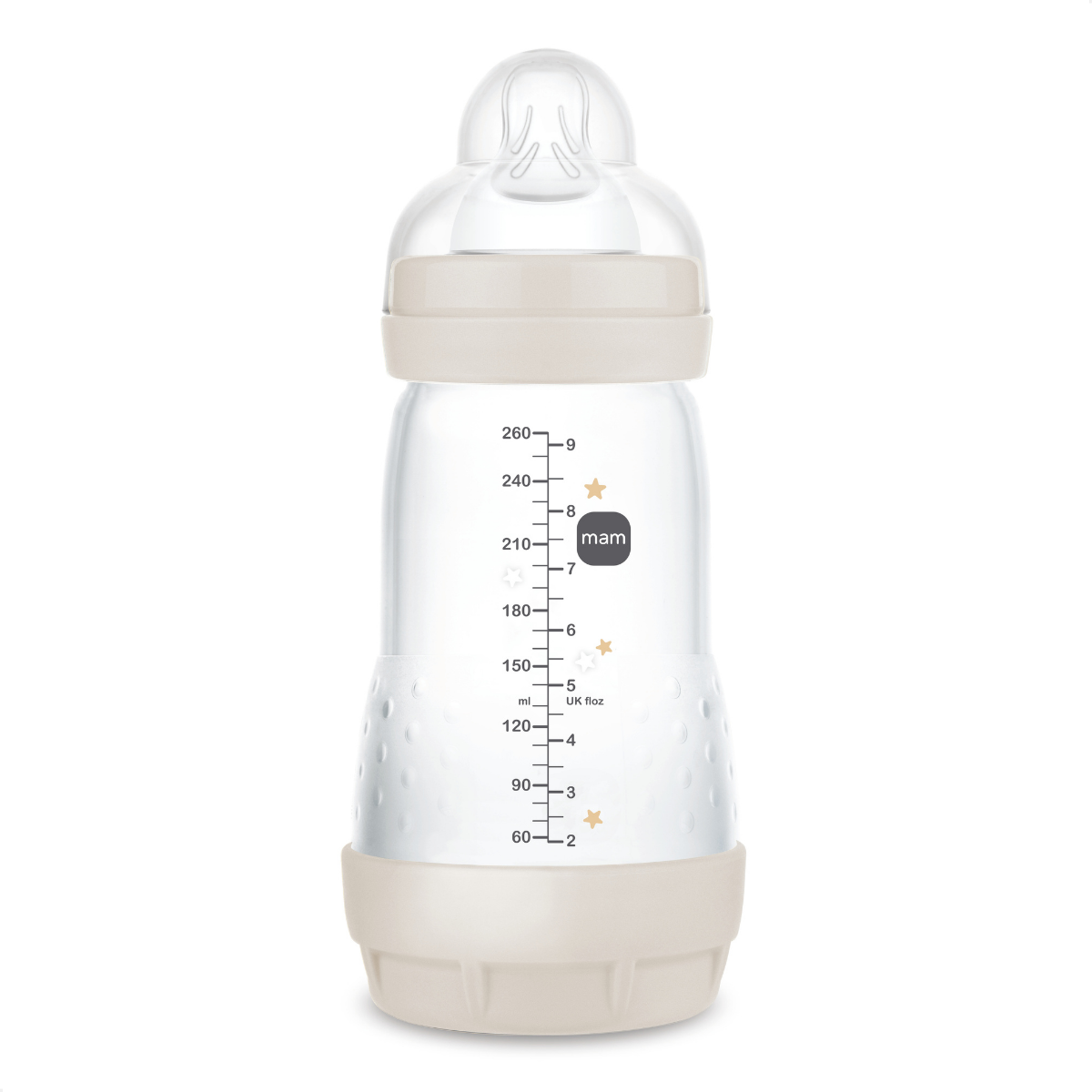 Mamadeira Mam Easy Start 260ml Anticólica e Autoesterilizável 2+ Meses Neutra