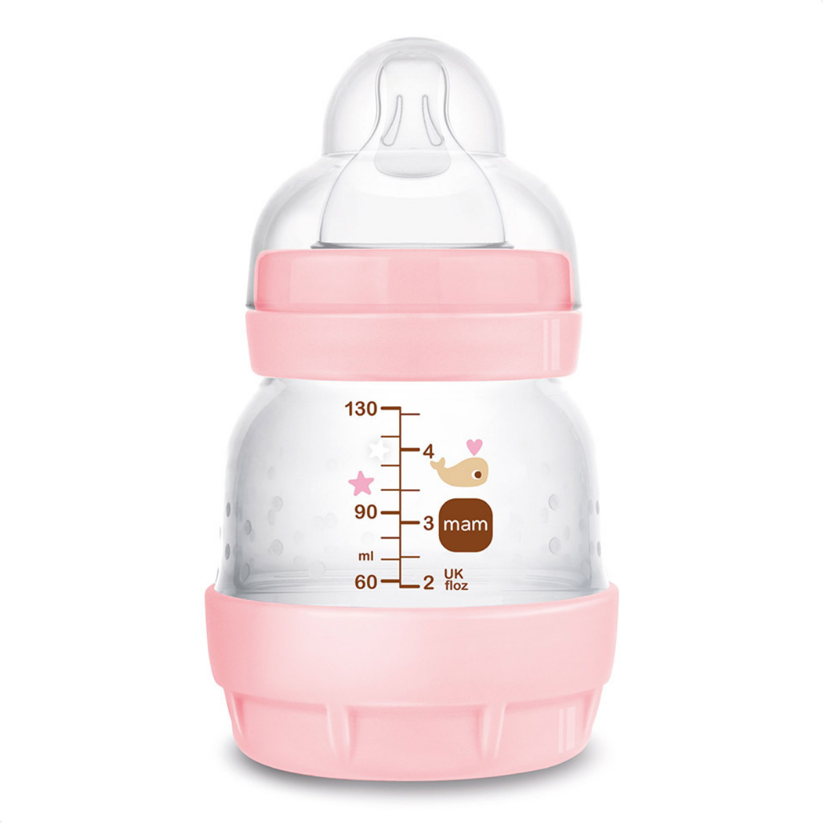 Kit 4 Mamadeiras MAM Easy Start - Gift Set Anticólica e Autoesterilizável 0+ Meses Rosa