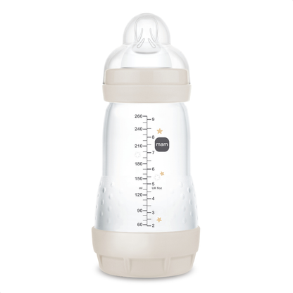 Kit 2 Mamadeiras MAM Easy Start - Starter Set 130ml + 260ml Anticólica e Autoesterilizável 0+ Meses Neutro