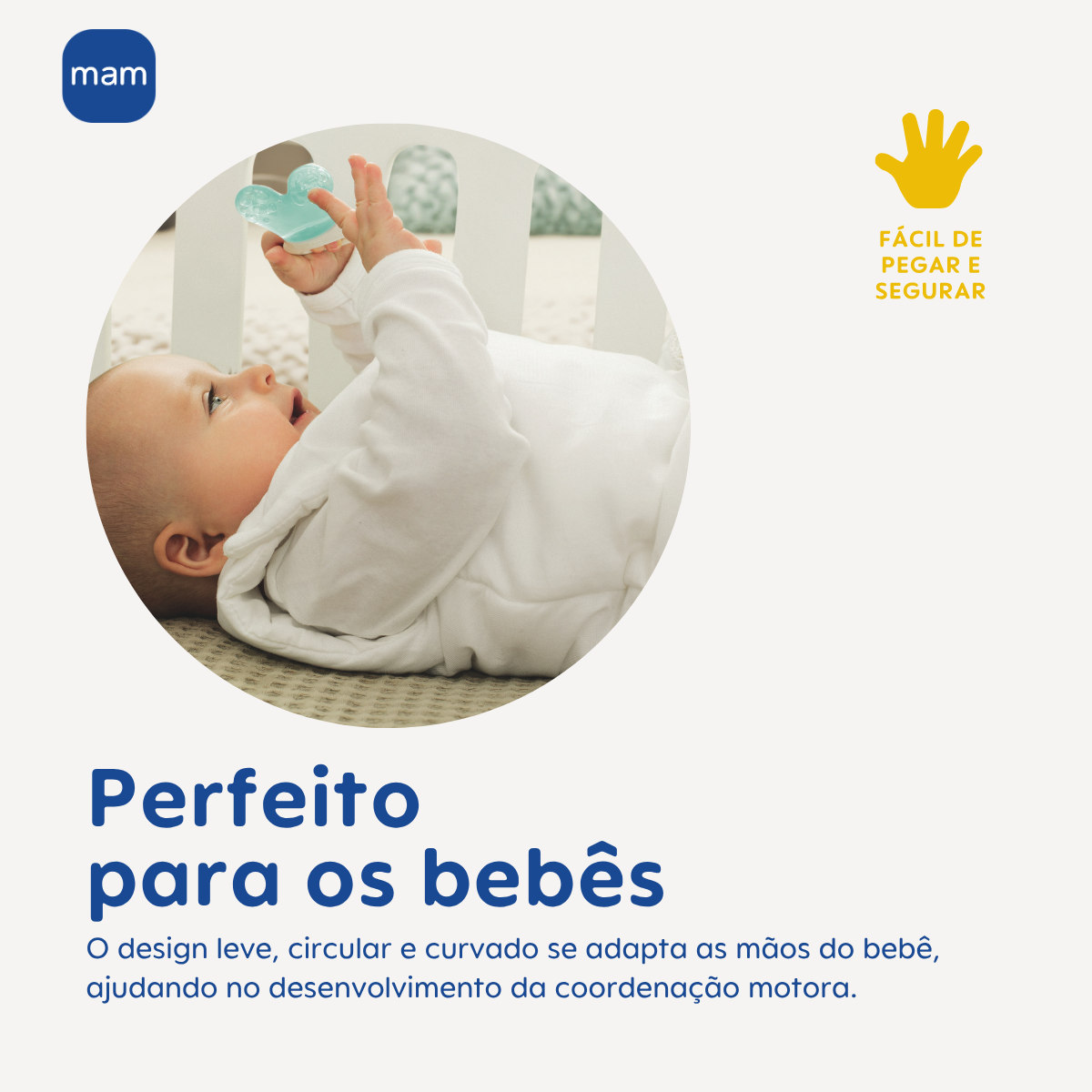 Mordedor para Bebê MAM Mini Cooler com Clip 4+ Meses Rosa